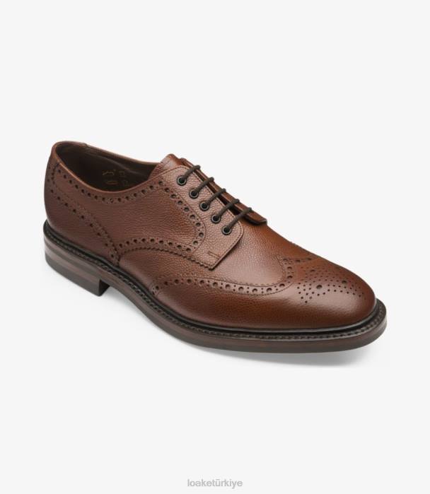 Loake 664H7 badminton koyu kahverengi aksan