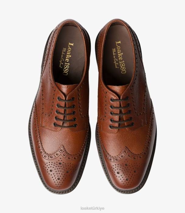 Loake 664H7 badminton koyu kahverengi aksan