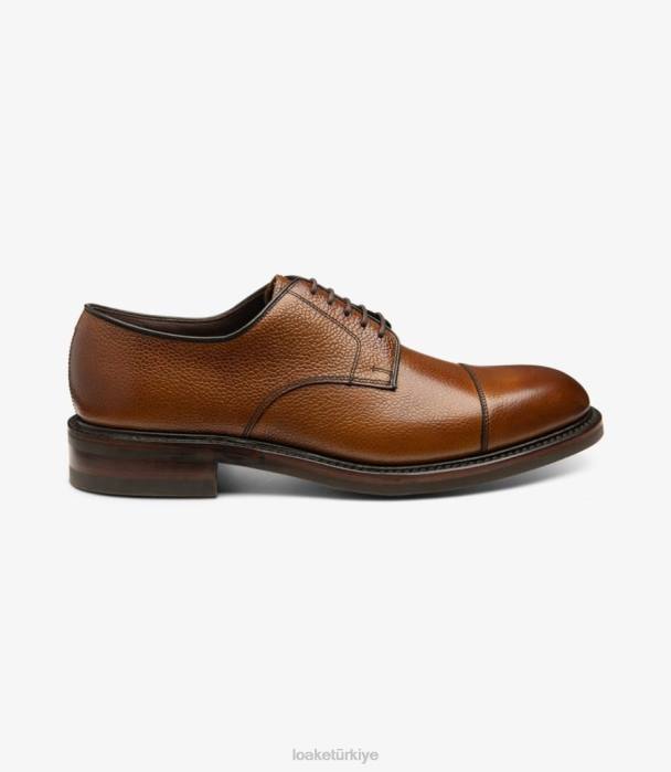 Loake 664H147 bolca kestane kahverengi tahıl düz bağlar