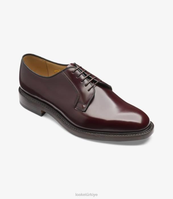 Loake 664H151 771 bordo düz bağlar