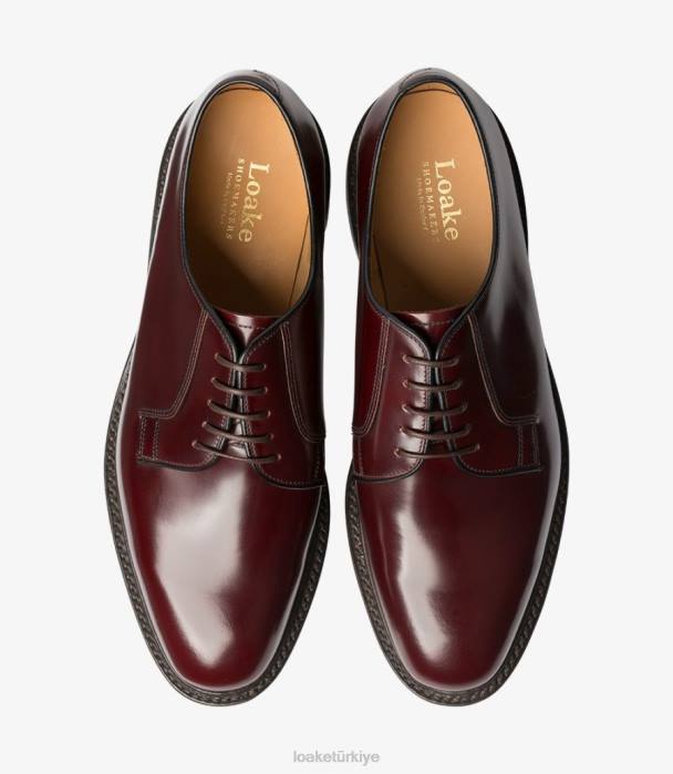 Loake 664H151 771 bordo düz bağlar