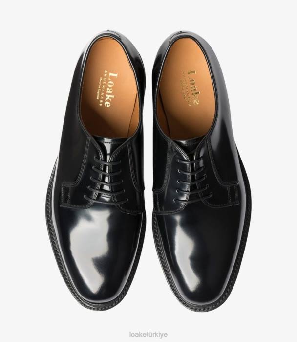 Loake 664H152 771 siyah düz bağlar