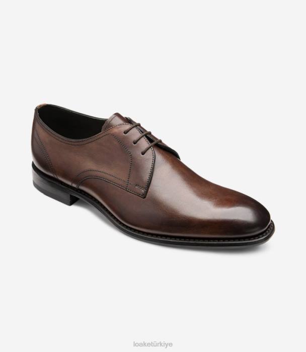 Loake 664H157 atheron koyu kahverengi düz bağlar