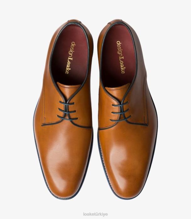 Loake 664H158 ejder bronzlaşmak düz bağlar