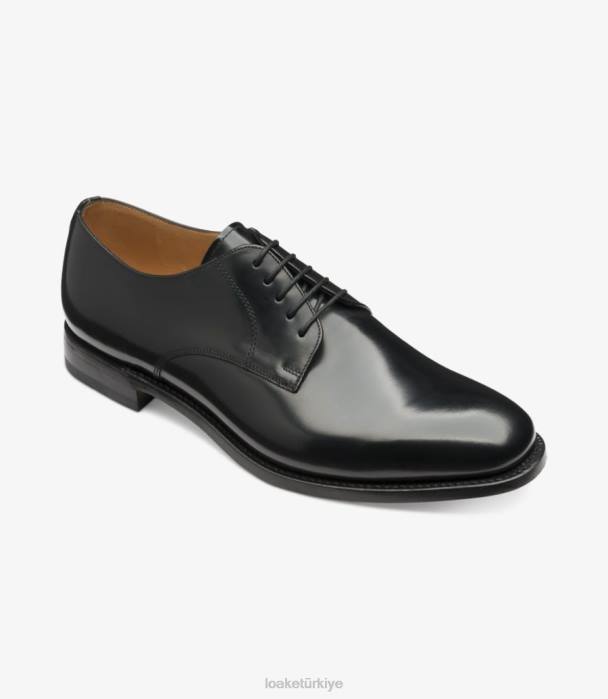 Loake 664H161 205 siyah düz bağlar