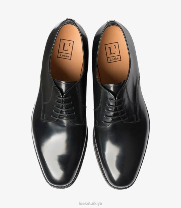 Loake 664H161 205 siyah düz bağlar