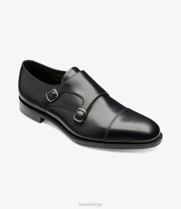 Loake 664H200 top siyah keşiş ayakkabıları