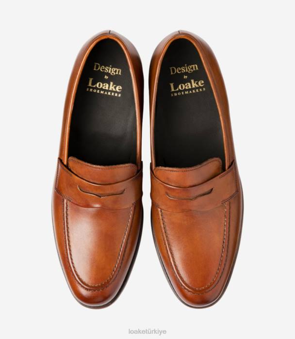 Loake 664H57 peruklar bronzlaşmak mokasen