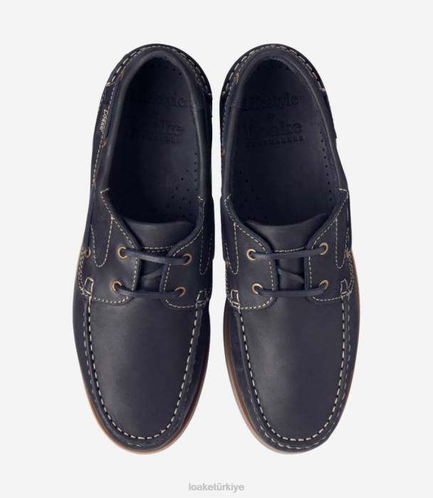 Loake 664H75 lymington lacivert nubuk tekne ayakkabı