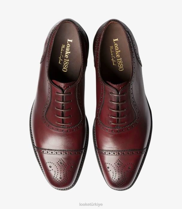 Loake 664H169 iplik bordo yarı aksanlar