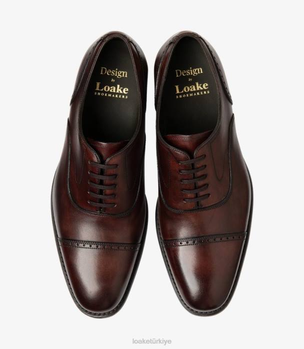 Loake 664H173 sarılmalar bordo yarı aksanlar