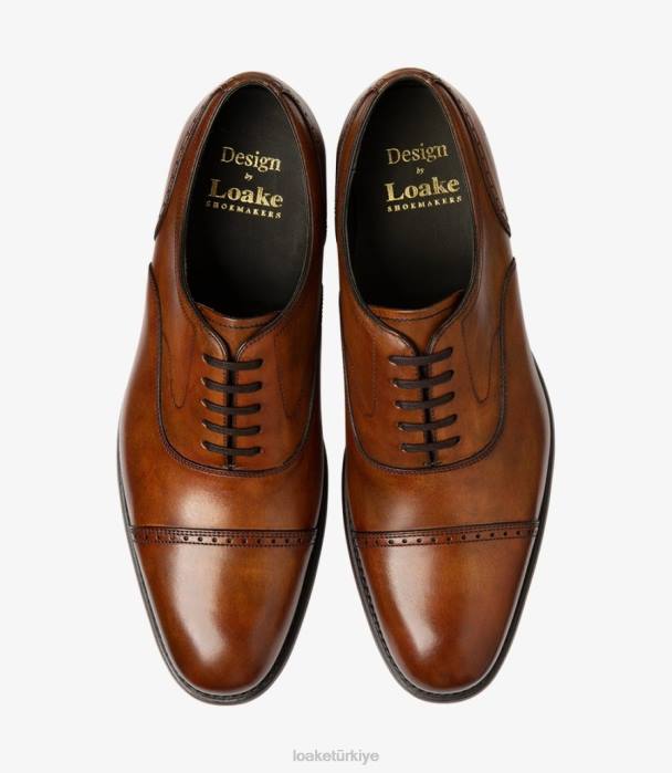 Loake 664H174 sarılmalar kestane kahverengisi yarı aksanlar