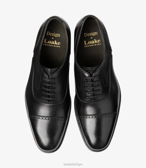 Loake 664H175 sarılmalar siyah yarı aksanlar